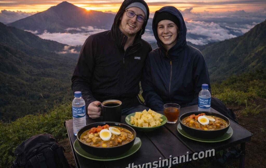 Chicken curry trek dinner menu